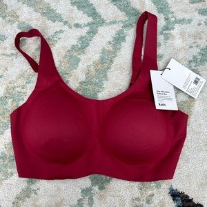 NWT Knix Adjustable Pullover Bra Red Velvet size L+ fits 36D, 36DD, 36DDD